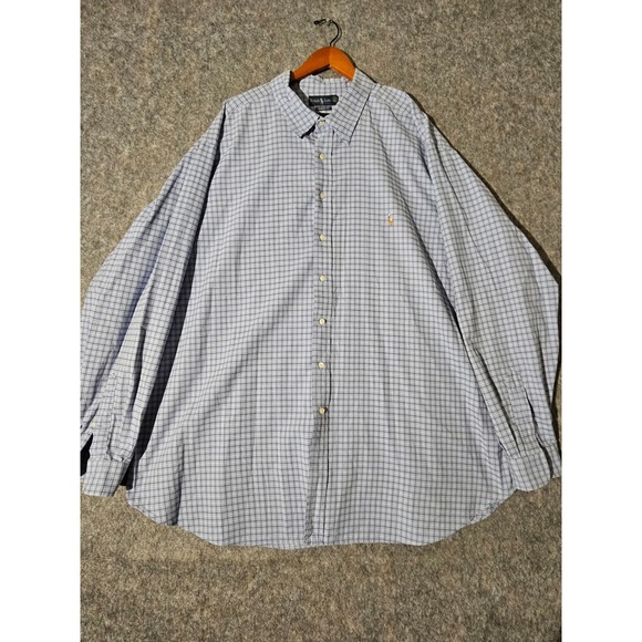 Ralph Lauren Other - Ralph Lauren Button Down Shirt Mens 4XLT Blue Plaid Classic Fit Long Sleeve